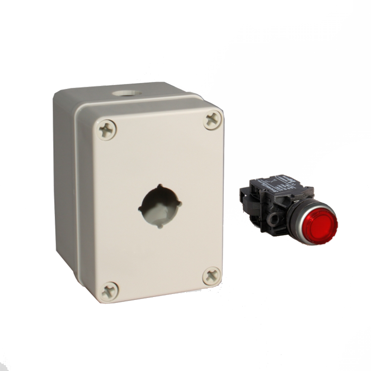Signaworks 120VAC Illuminated Push Button Box Kit | LEDAndon