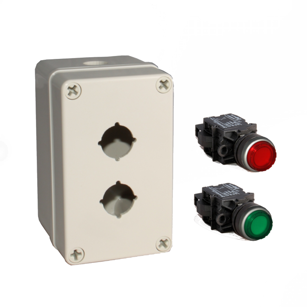 Signaworks 120VAC Illuminated Push Button Box Kit | LEDAndon