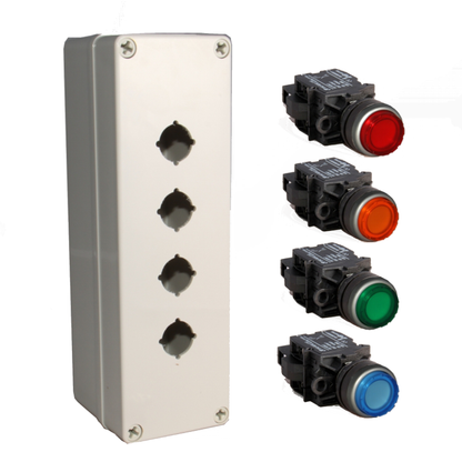 120VAC Illuminated Push Button Box Kit