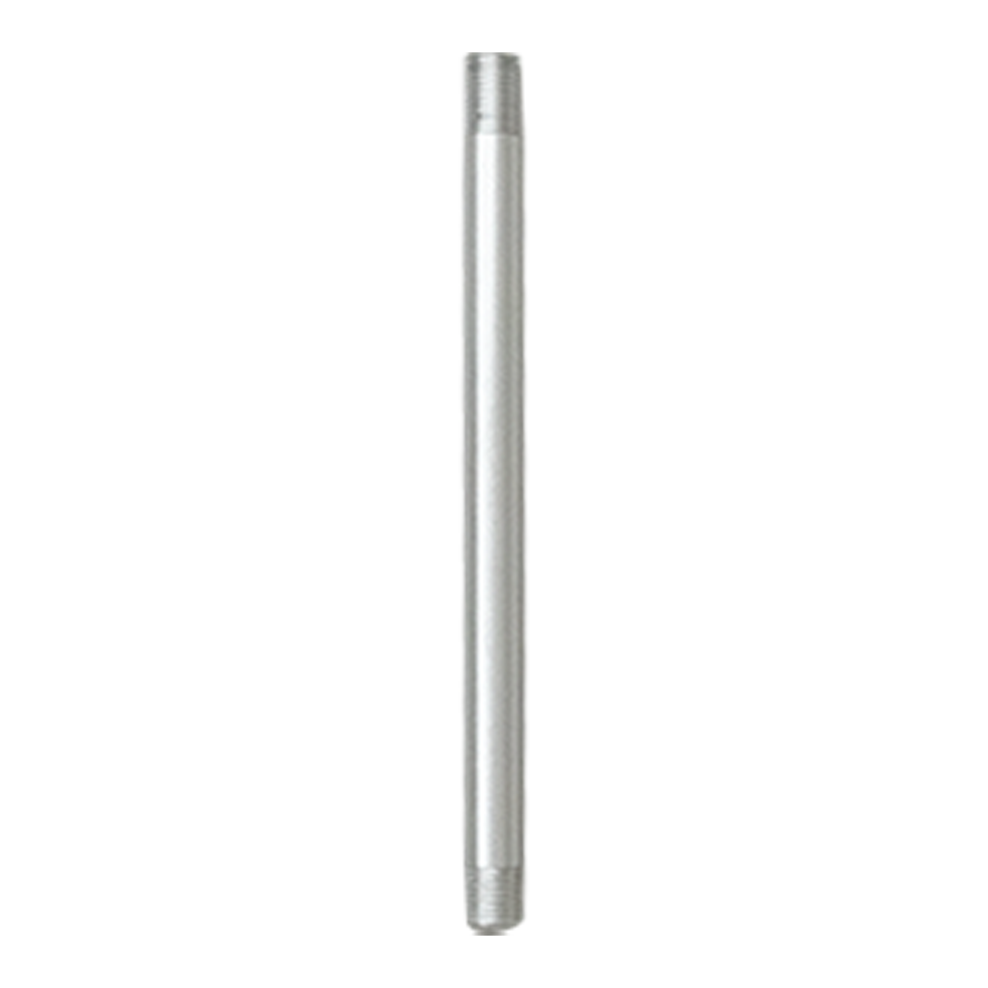 A silver-colored threaded aluminum pole designed for mounting LED lighting fixtures.