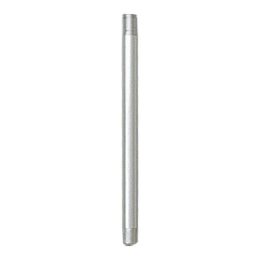A silver-colored threaded aluminum pole designed for mounting LED lighting fixtures.