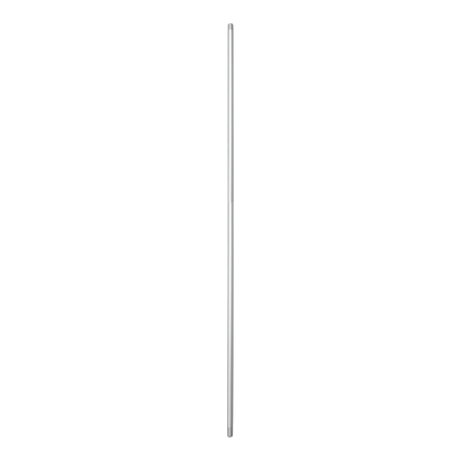 A silver-colored threaded aluminum pole designed for mounting LED lighting fixtures.
