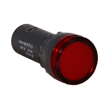 Red LED pilot light on a white background.